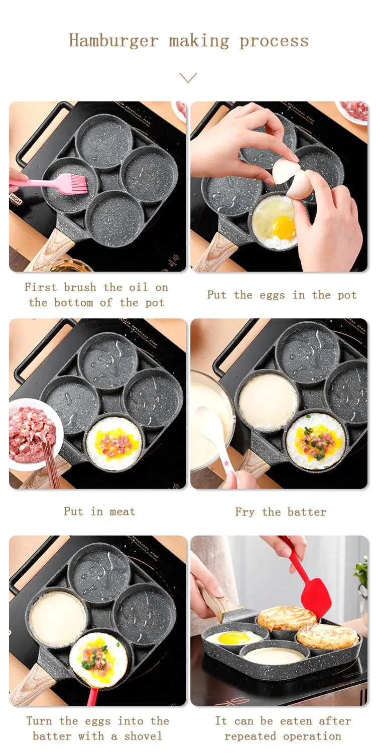 4-Hole Non-Stick Omelet Pan - Image 5