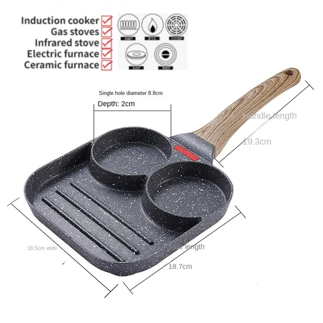 4-Hole Non-Stick Omelet Pan - Image 7