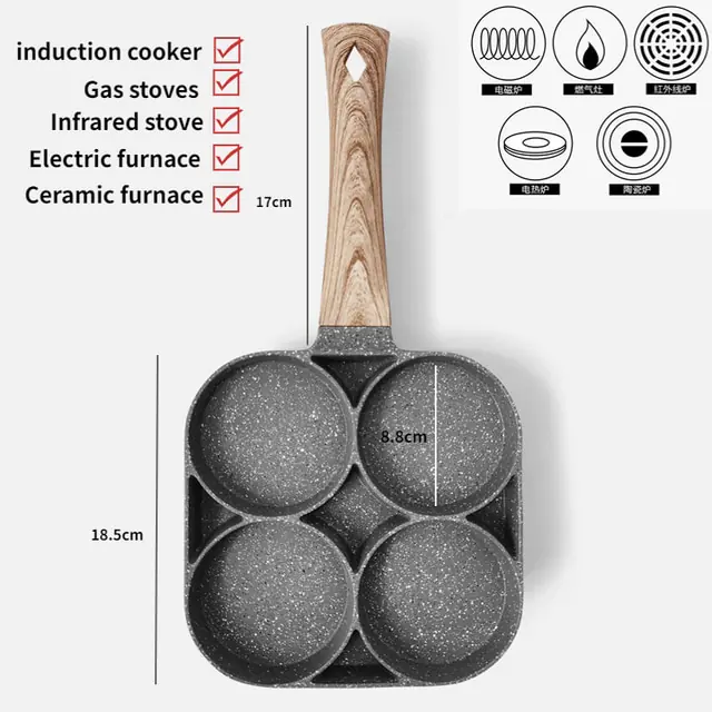 4-Hole Non-Stick Omelet Pan - Image 8