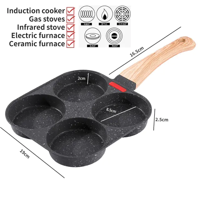 4-Hole Non-Stick Omelet Pan - Image 9
