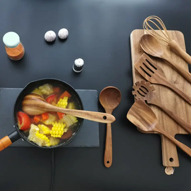 7-Piece Wooden Kitchenware Set - Image 3