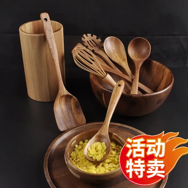 7-Piece Wooden Kitchenware Set - Image 7