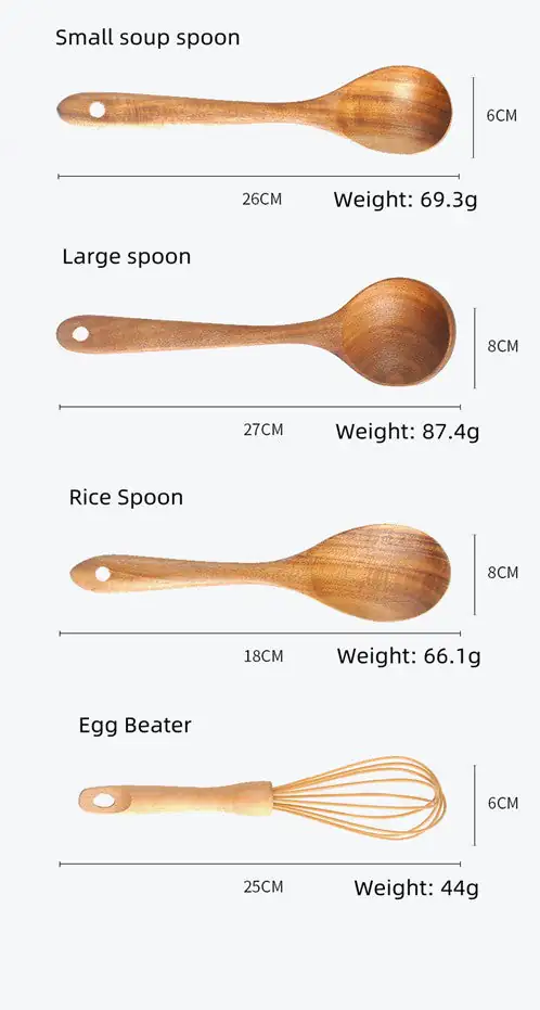 7-Piece Wooden Kitchenware Set - Image 9