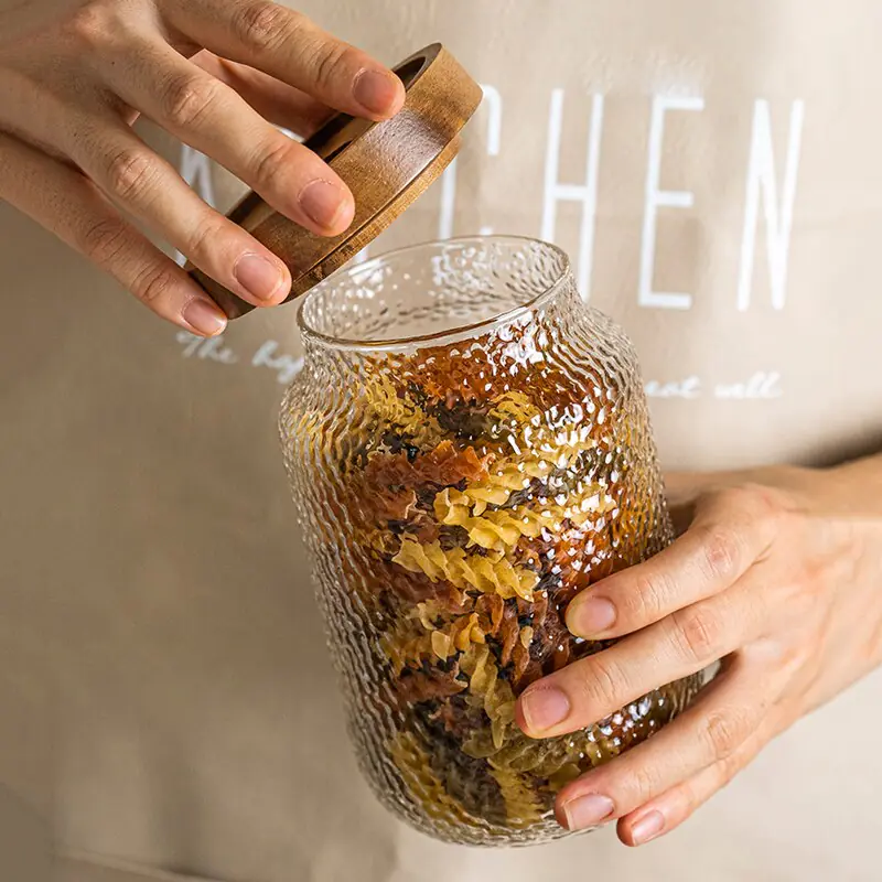 Glass Airtight Canister with Wood Lid - Image 4