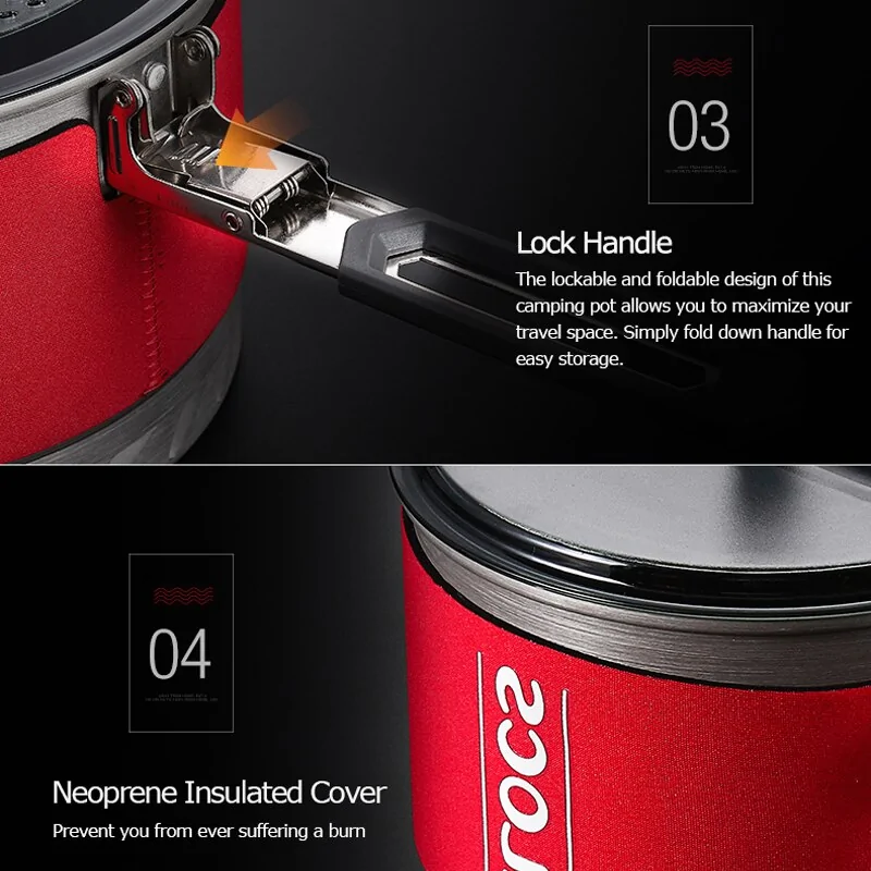 Outdoor Foldable Handle Cooking Pot - Image 4