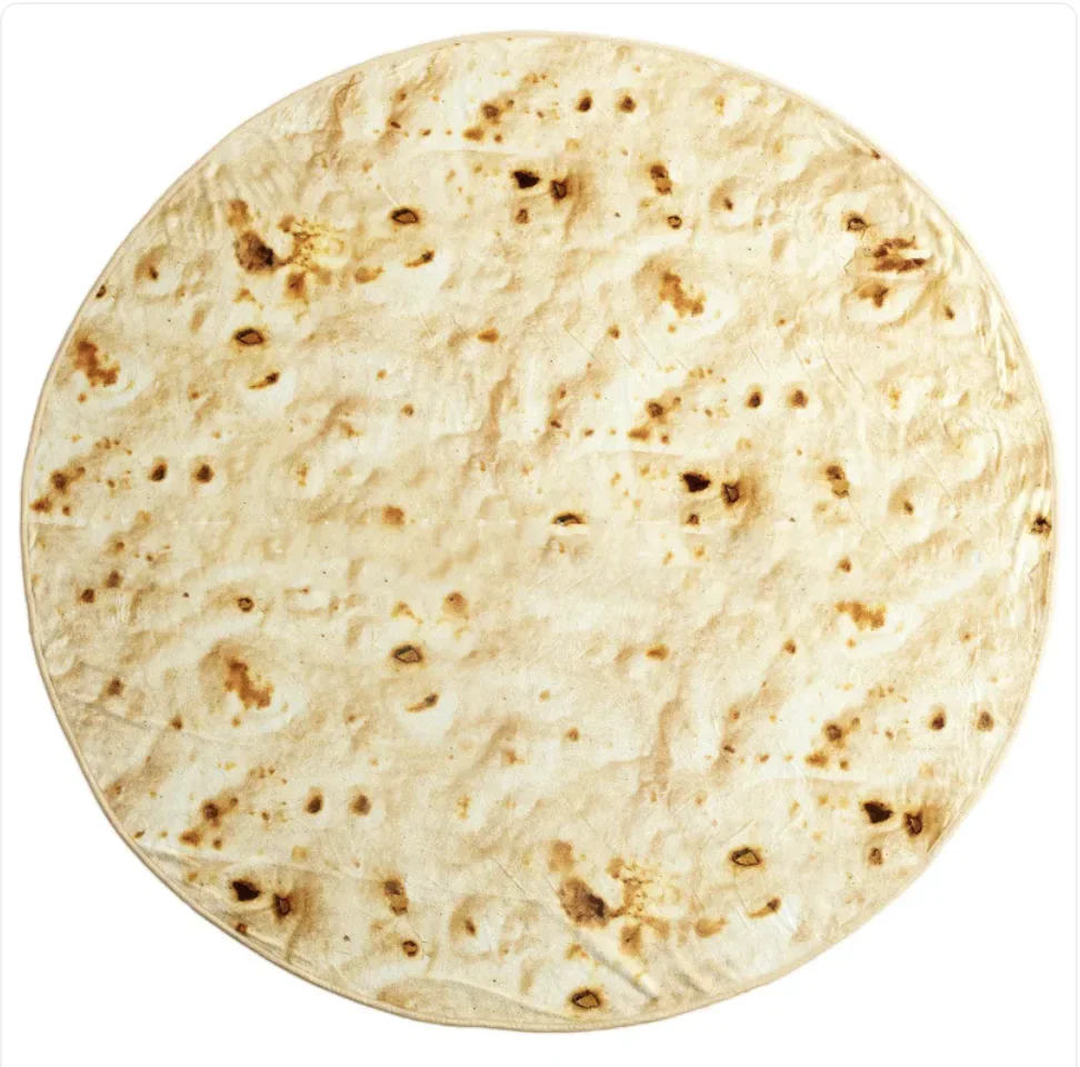 Tortilla / Roti Soft Plush Blanket - 3 Sizes Available - Image 3